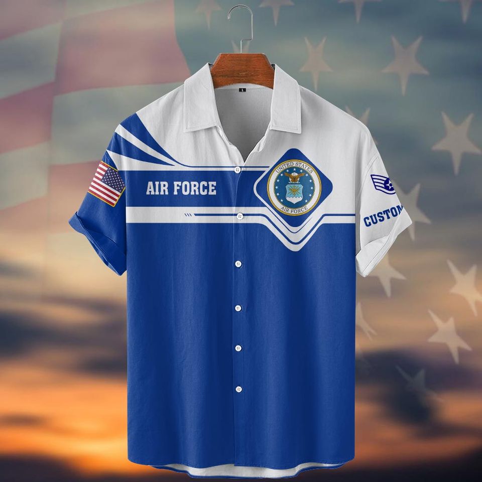 Customized U.S Air Force Veteran Shirts Hawaiian Shirt