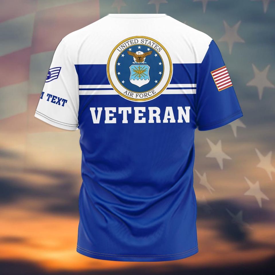 Customized U.S. Air Force Veteran 3D T-Shirt