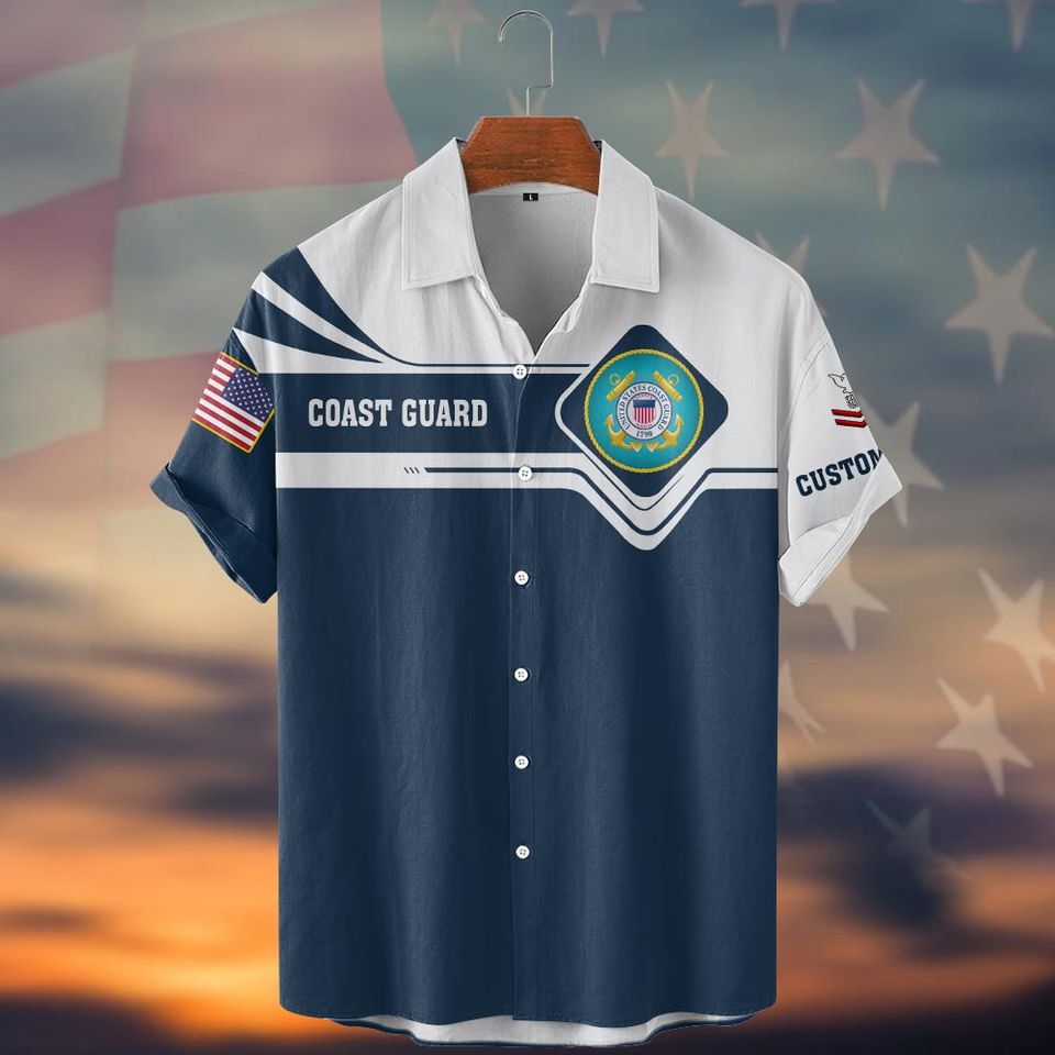 Customized U.S Coast Guard Veteran Shirts Hawaiian Shirt