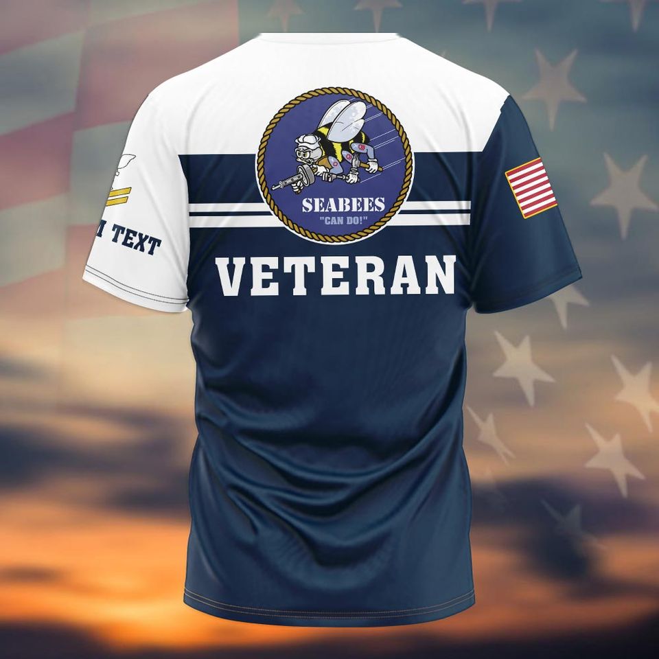 Customized Navy Seabees Veteran Shirts