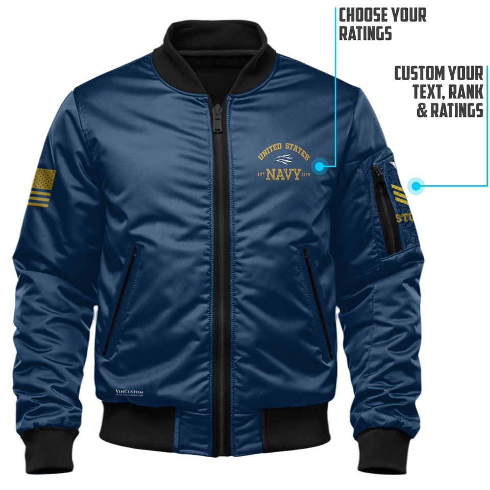 US Navy Rating Custom Bomber Jacket