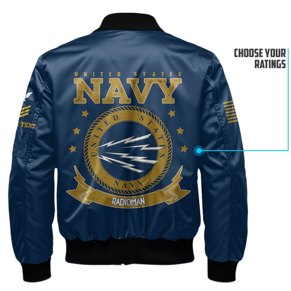 US Navy Rating Custom Bomber Jacket