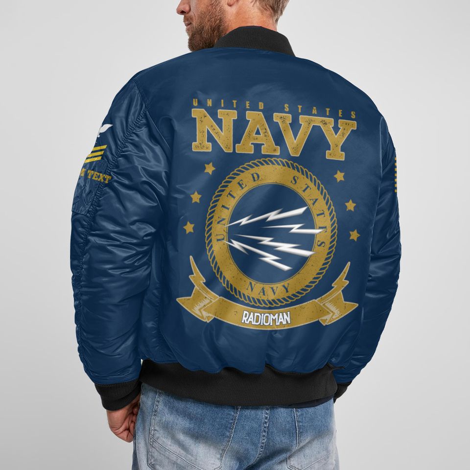 US Navy Rating Custom Bomber Jacket
