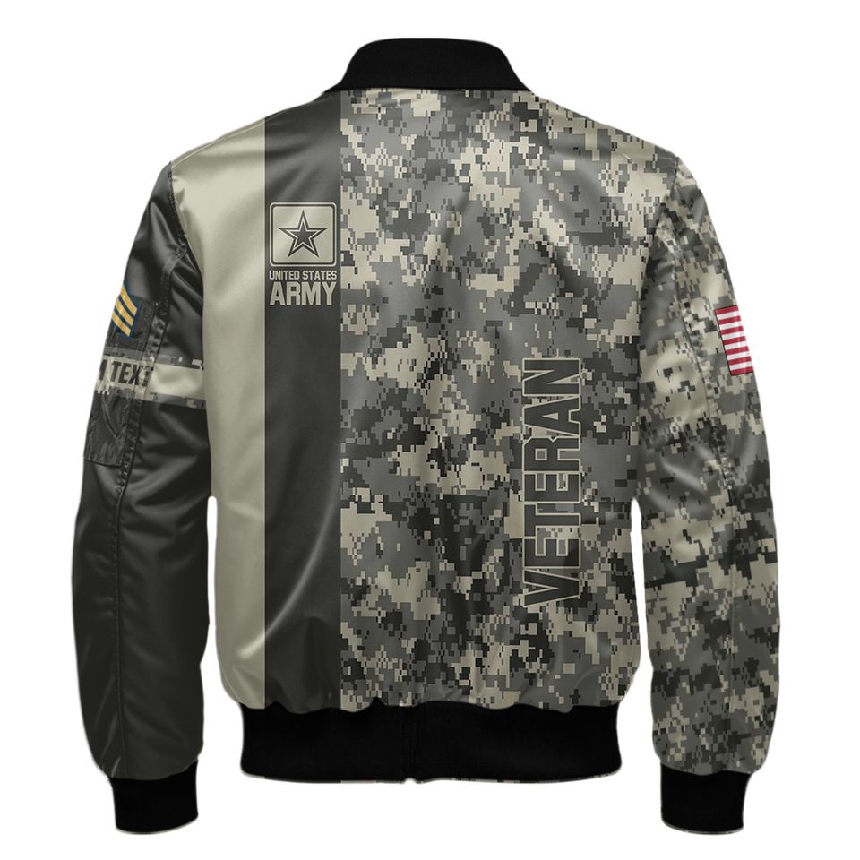Customized U.S. Army Camouflage Bomber Jacket