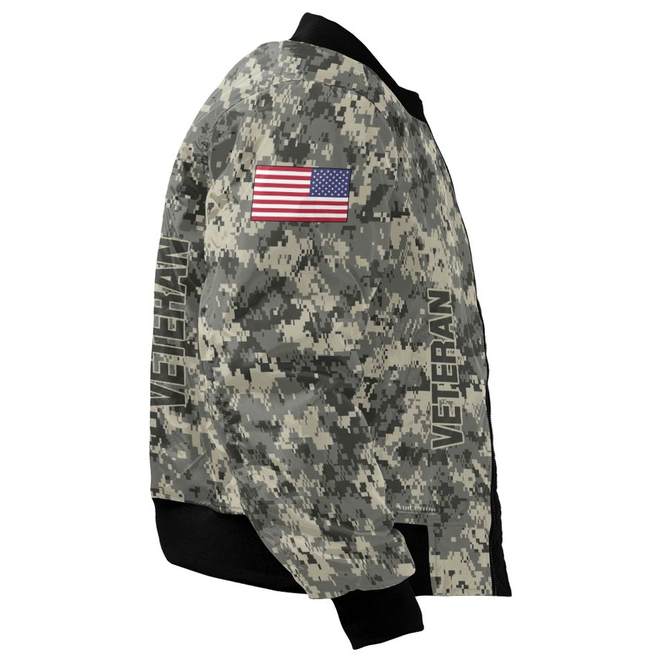 Customized U.S. Army Camouflage Bomber Jacket