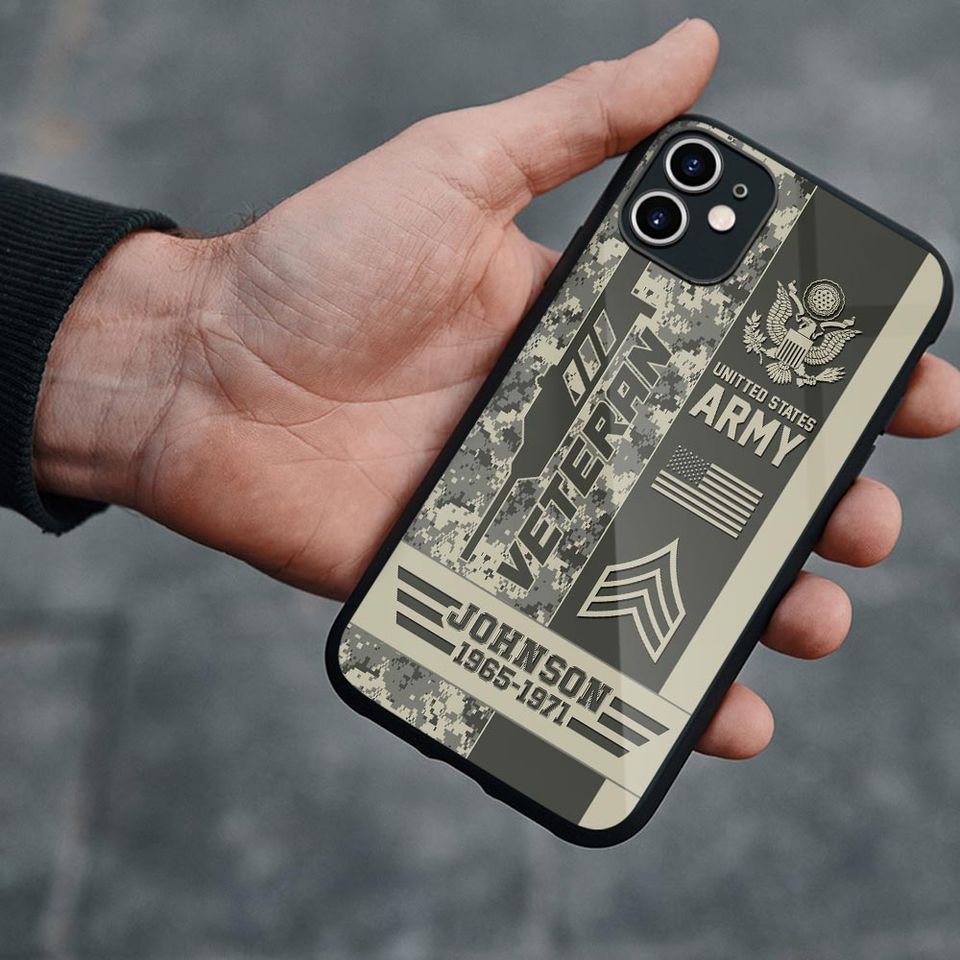 Customized US Veteran Camouflage Pattern Phone Case