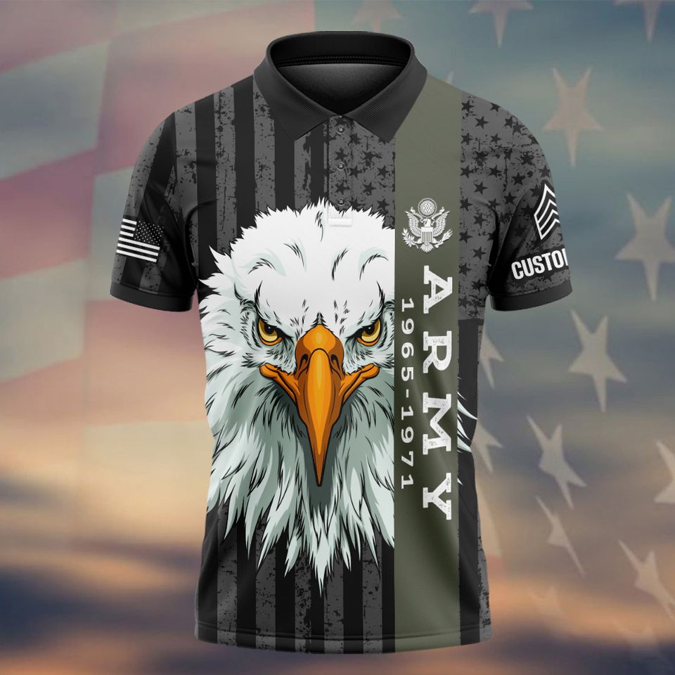 Customized Eagle U.S. Veteran Polo Shirt