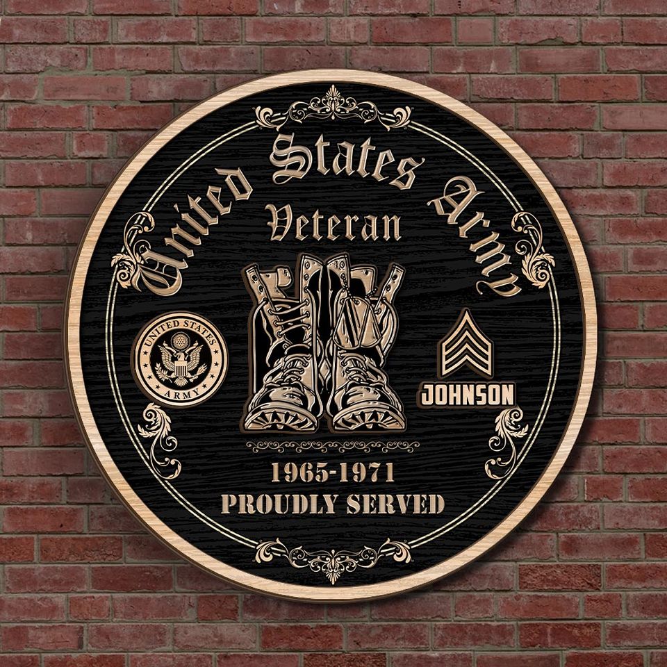 Customized U.S Veteran Proudly Served