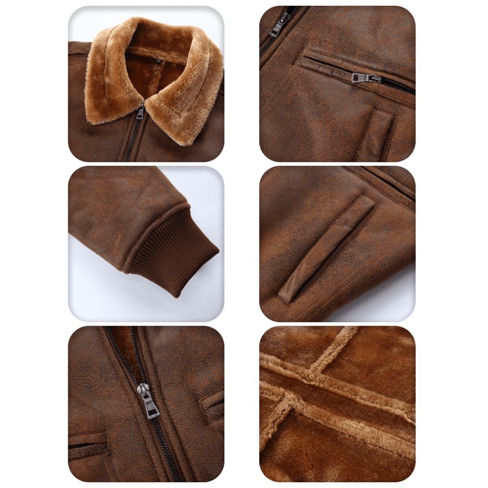 Customized Branches of Service US Army Fur Lapel Leather Jacket