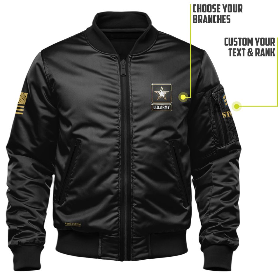 Customized DD-214 Veteran Bomber Jacket