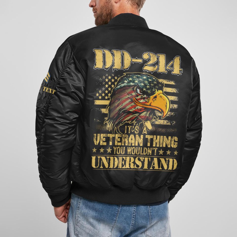 Customized DD-214 Veteran Bomber Jacket
