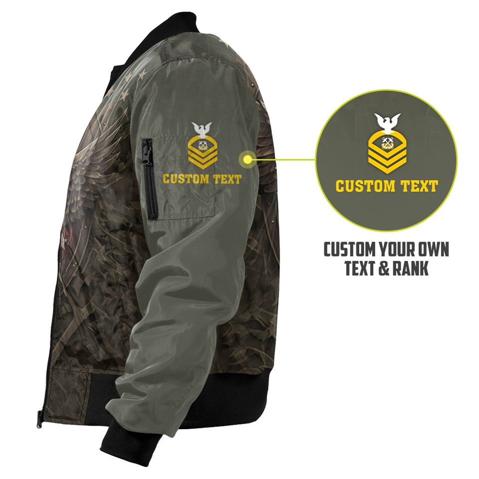 Customized Eagle Veteran 3D Bomber Jacket