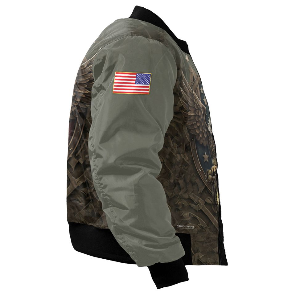 Customized Eagle Veteran 3D Bomber Jacket