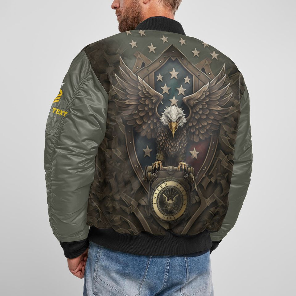 Customized Eagle Veteran 3D Bomber Jacket
