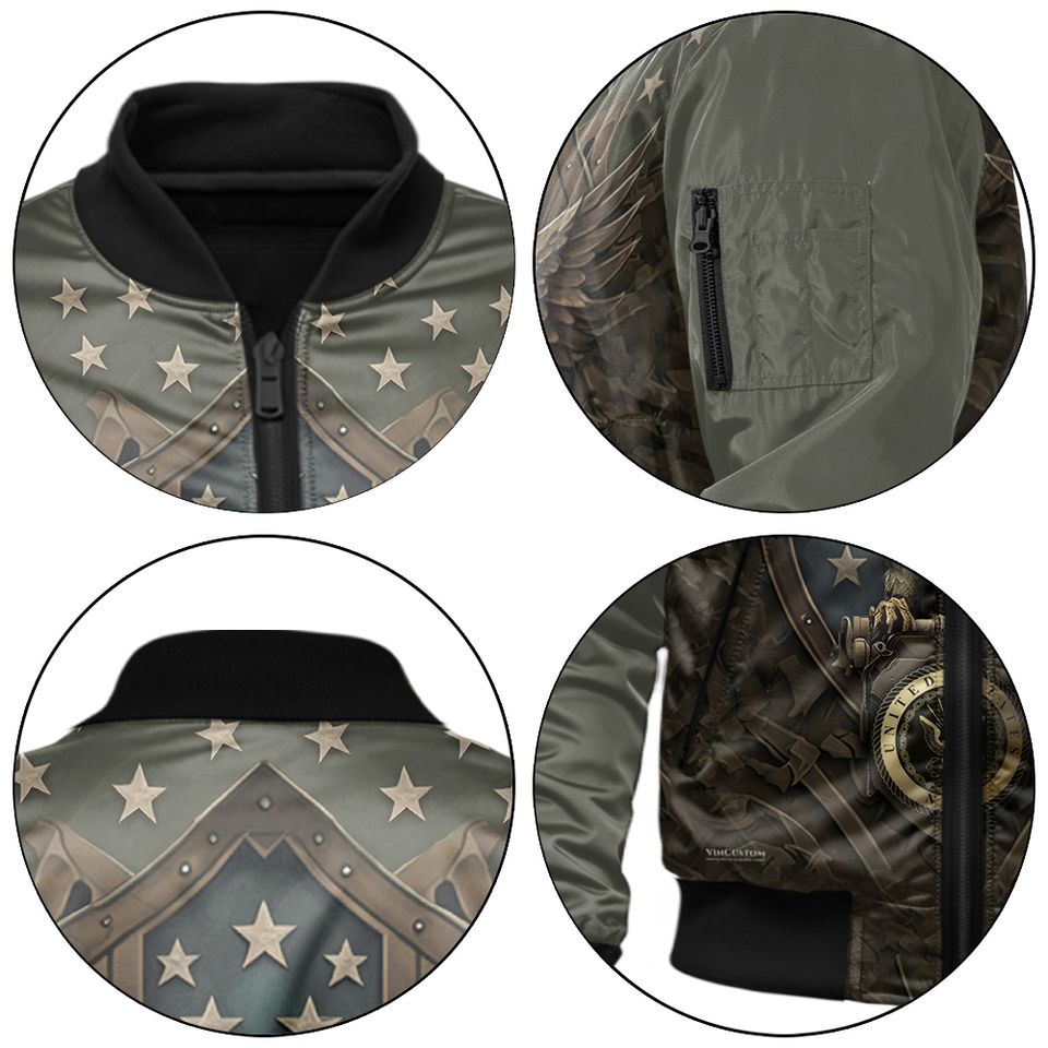 Customized Eagle Veteran 3D Bomber Jacket
