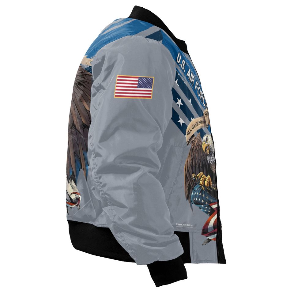 Customized US Air Force Bomber Jacket x “All Gave Some Some Gave All” Bomber Jacket