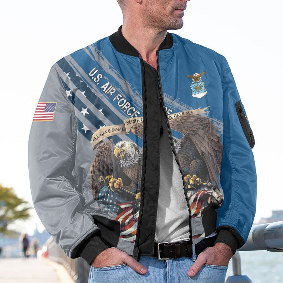 Customized US Air Force Bomber Jacket x “All Gave Some Some Gave All” Bomber Jacket