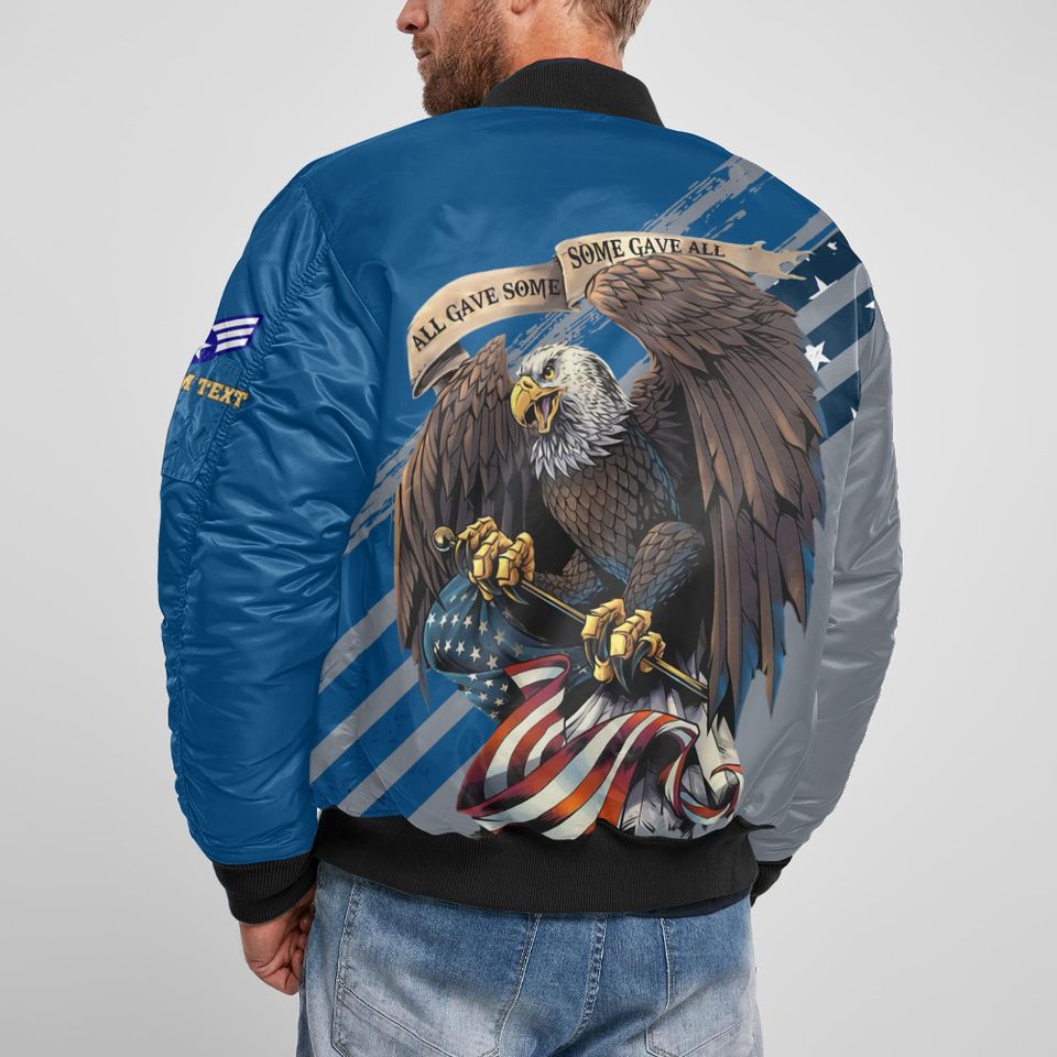 Customized US Air Force Bomber Jacket x “All Gave Some Some Gave All” Bomber Jacket