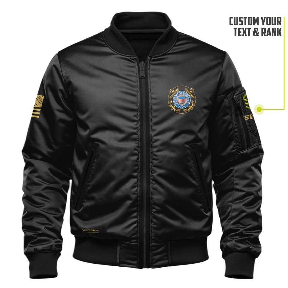 Customized DD-214 Coast Guard Bomber Jacket