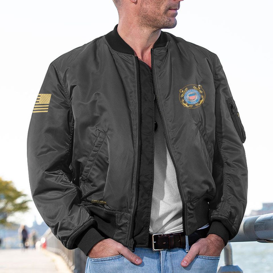 Customized DD-214 Coast Guard Bomber Jacket