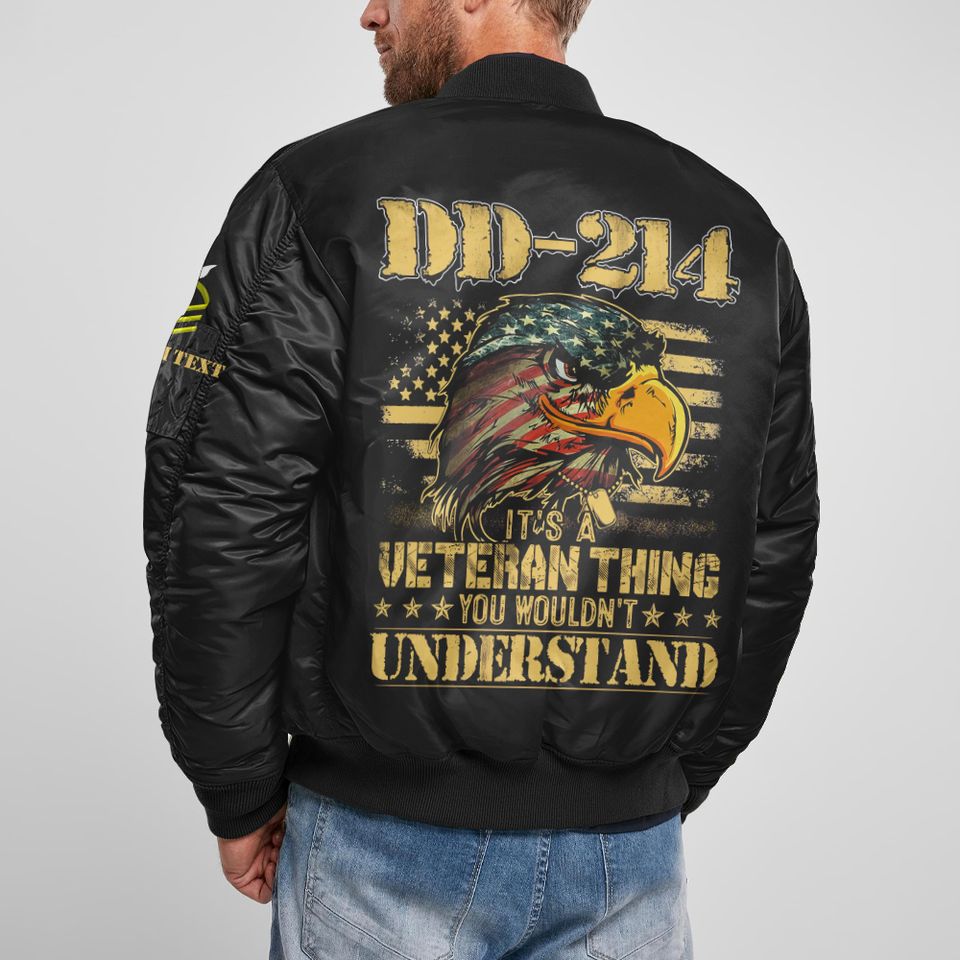 Customized DD-214 Coast Guard Bomber Jacket