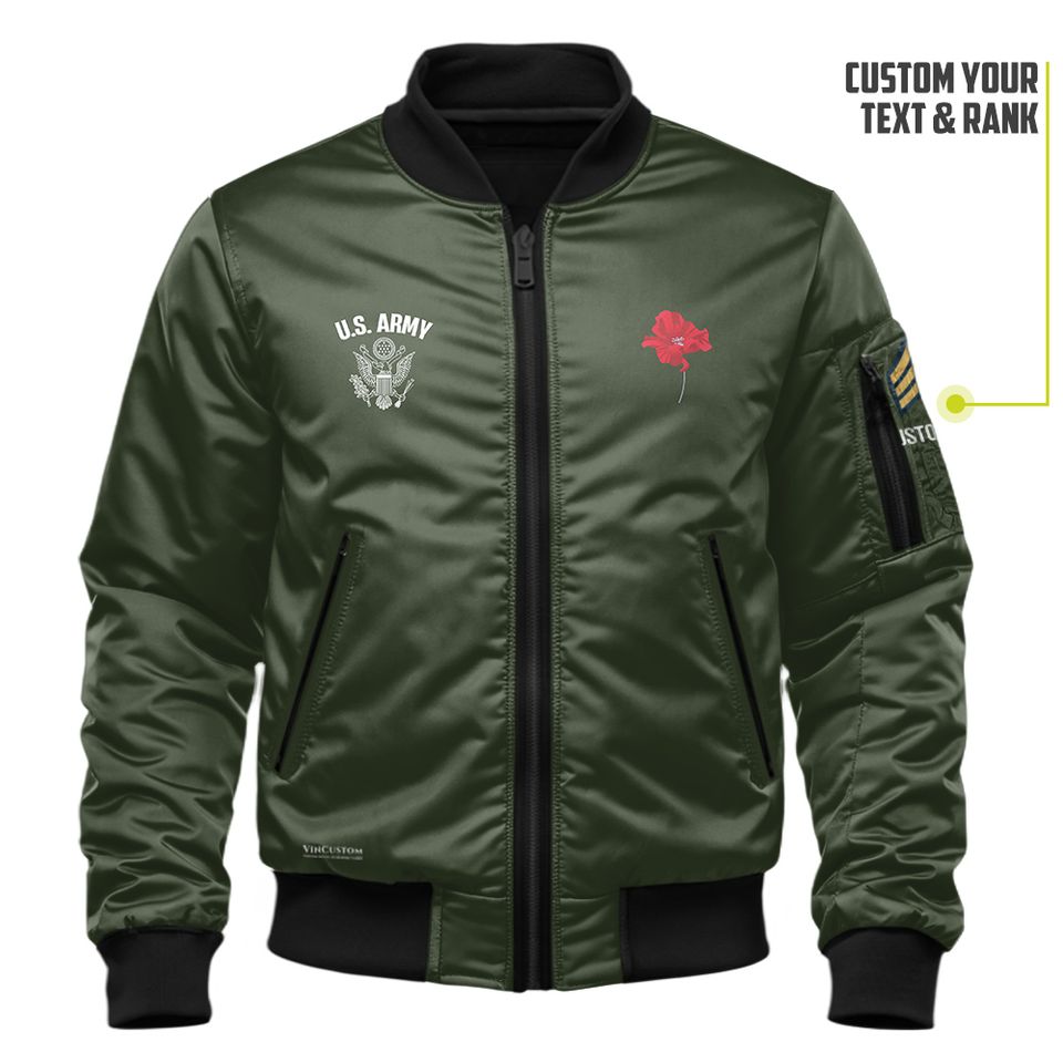 Customized US Army Memorial Day Bomber Jacket: Remember & Honor Our Veterans