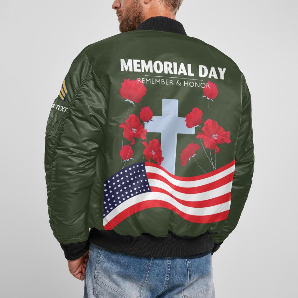 Customized US Army Memorial Day Bomber Jacket: Remember & Honor Our Veterans