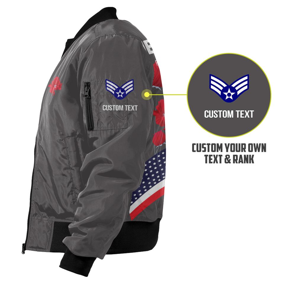 Customized US Air Force Memorial Day Bomber Jacket: Remember & Honor Our Veterans