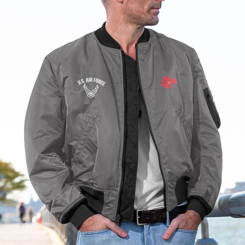 Customized US Air Force Memorial Day Bomber Jacket: Remember & Honor Our Veterans