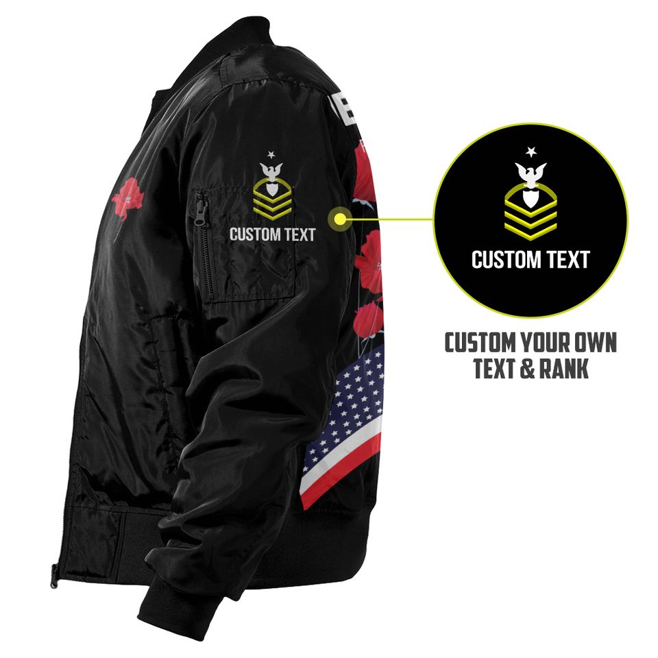 Customized US Coast Guard Memorial Day Bomber Jacket: Remember & Honor Our Veterans