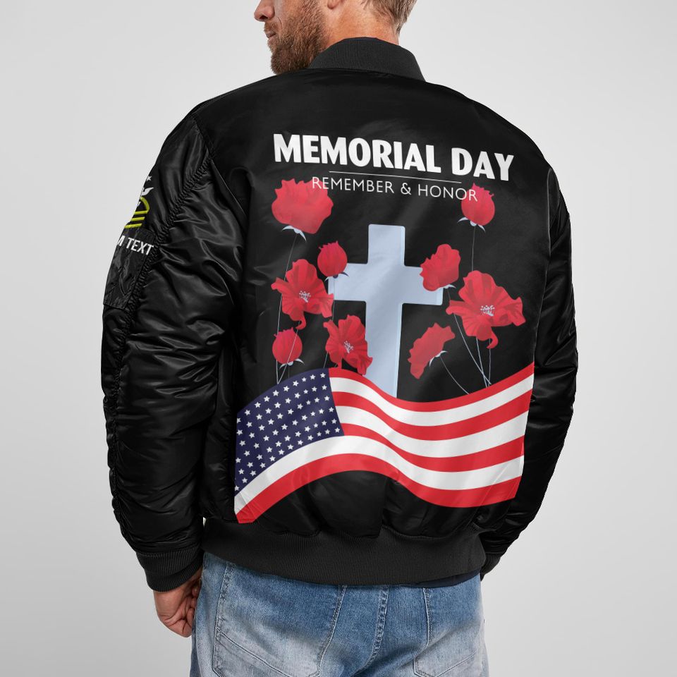 Customized US Coast Guard Memorial Day Bomber Jacket: Remember & Honor Our Veterans