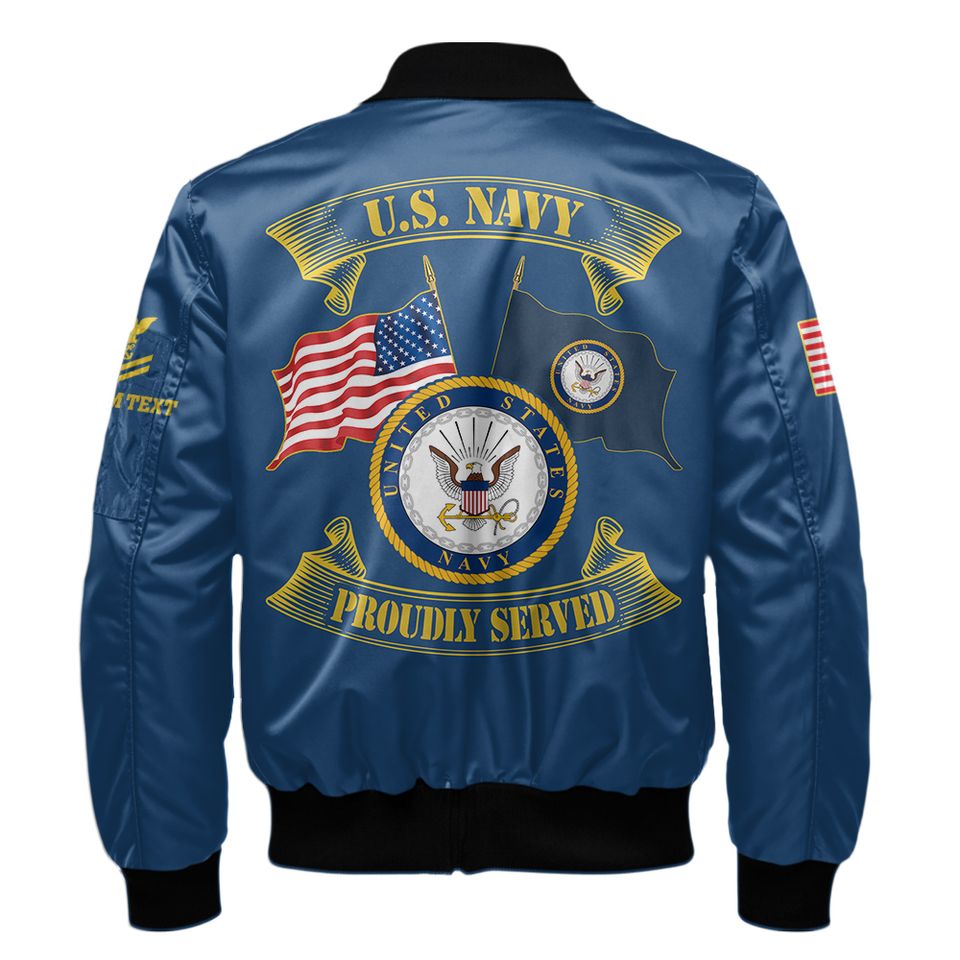 Customized US Navy Bomber Jacket