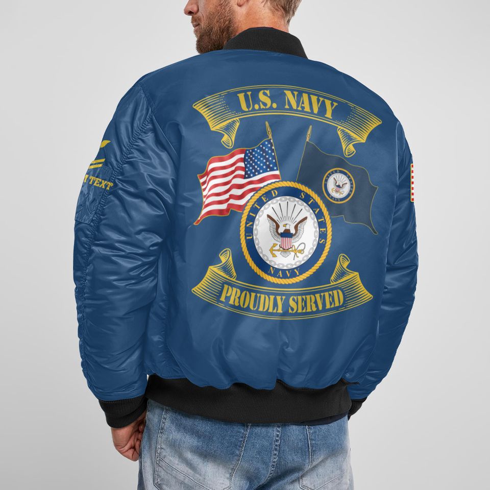 Customized US Navy Bomber Jacket
