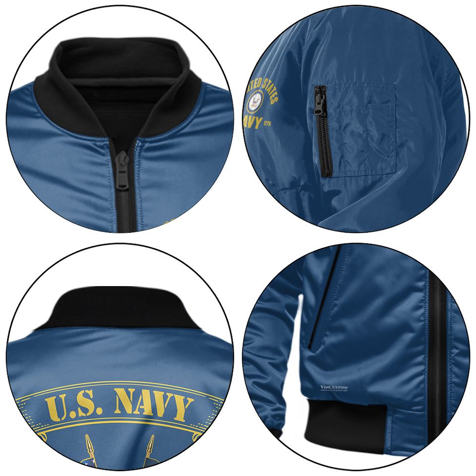 Customized US Navy Bomber Jacket