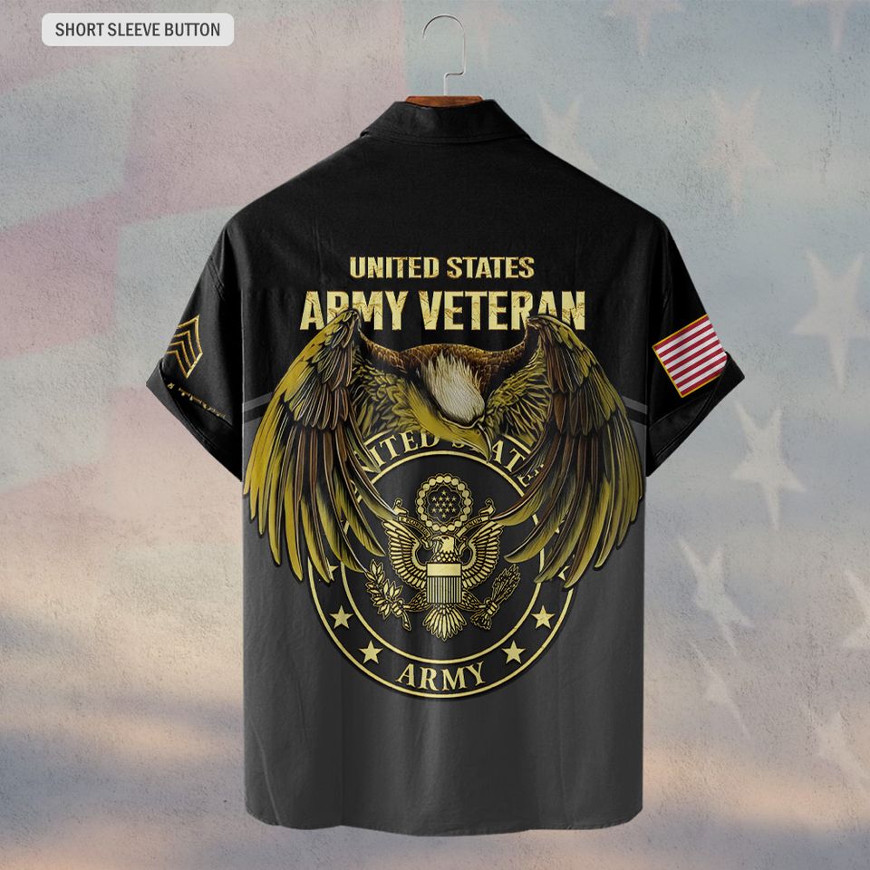 Customized U.S Veteran Hawaiian Shirt