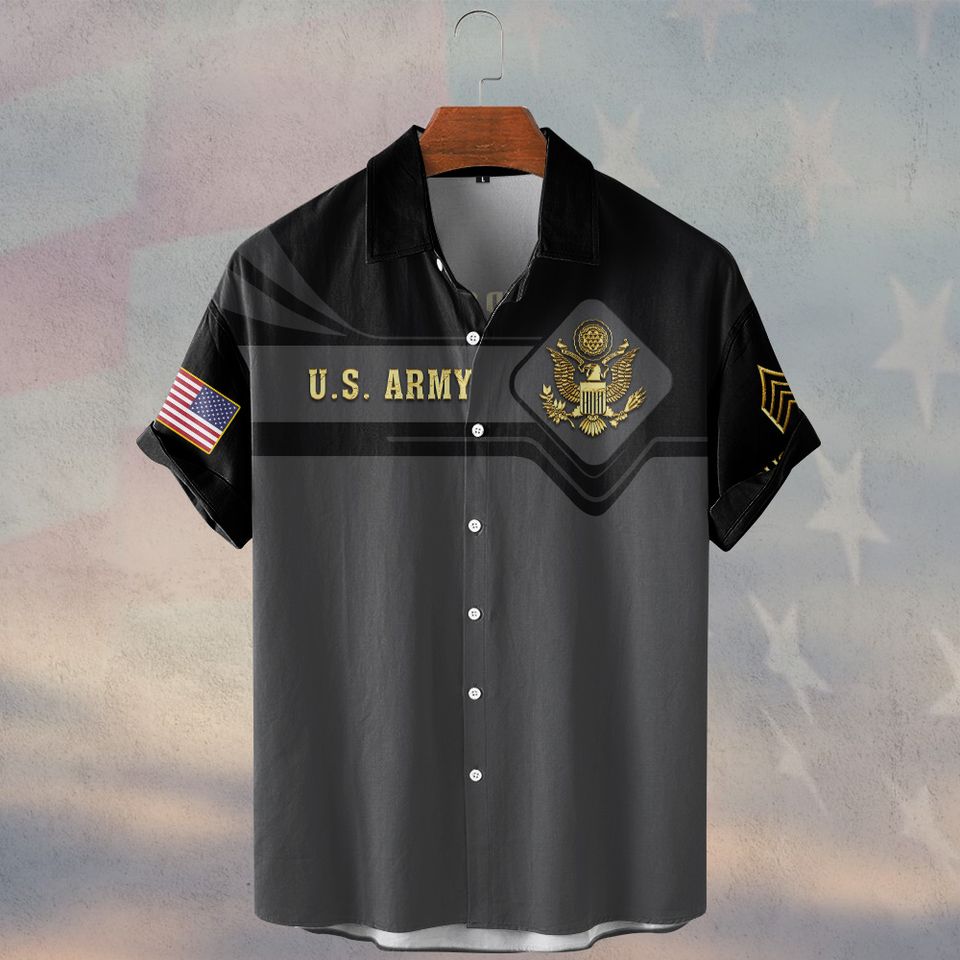 Customized U.S Veteran Hawaiian Shirt