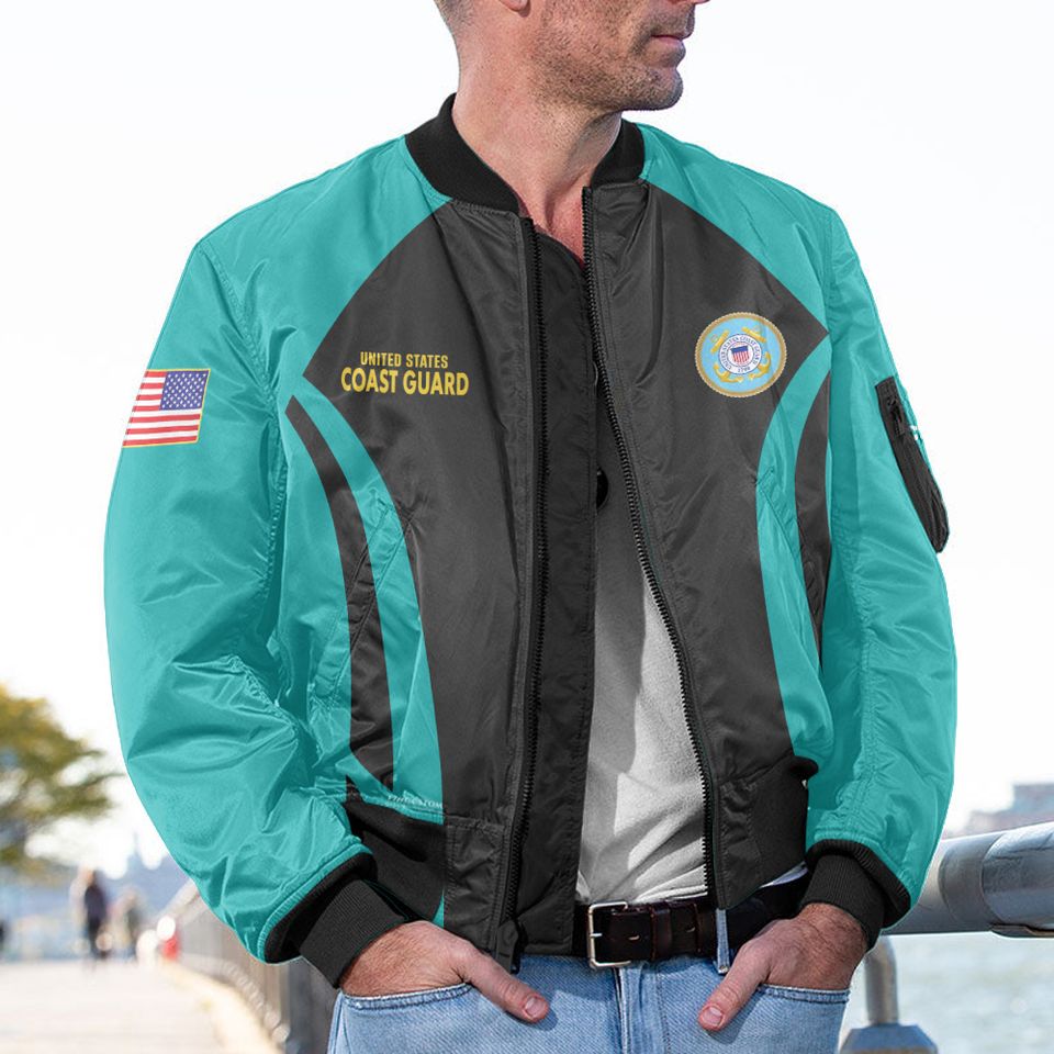 Customized U.S Coast Guard Bomber Jacket