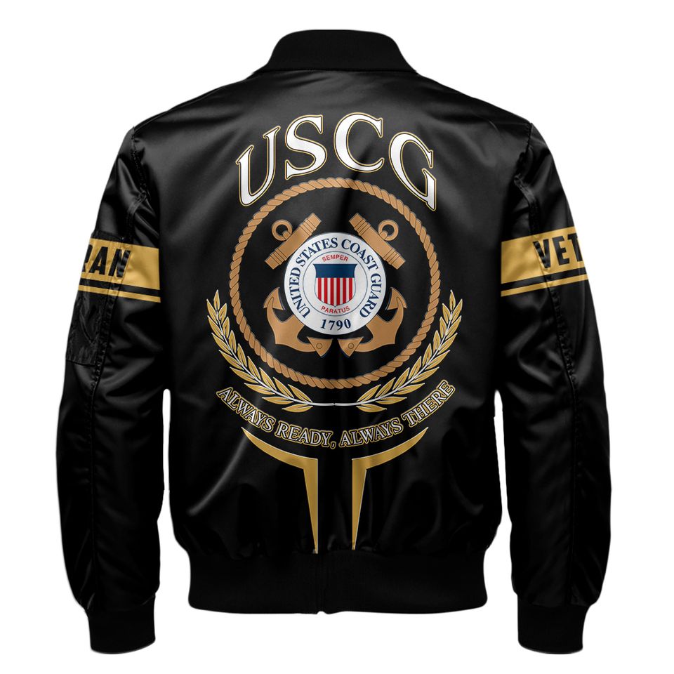 Customized U.S Coast Guard Proudly Served Bomber Jacket