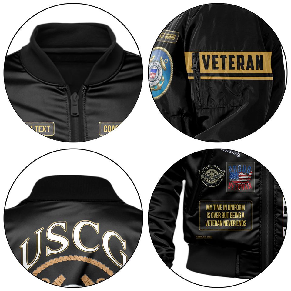 Customized U.S Coast Guard Proudly Served Bomber Jacket