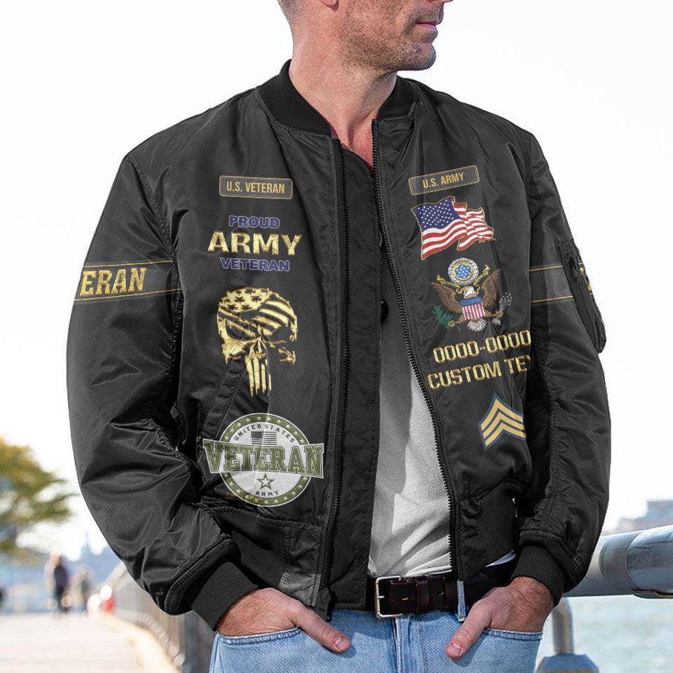 Customized U.S Army Proudly Served Bomber Jacket