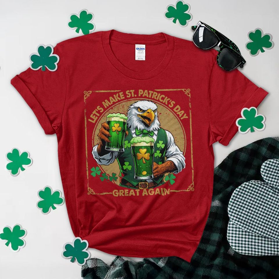 St. Patrick’s Day Heroes Veteran Eagle Bartender T-Shirt