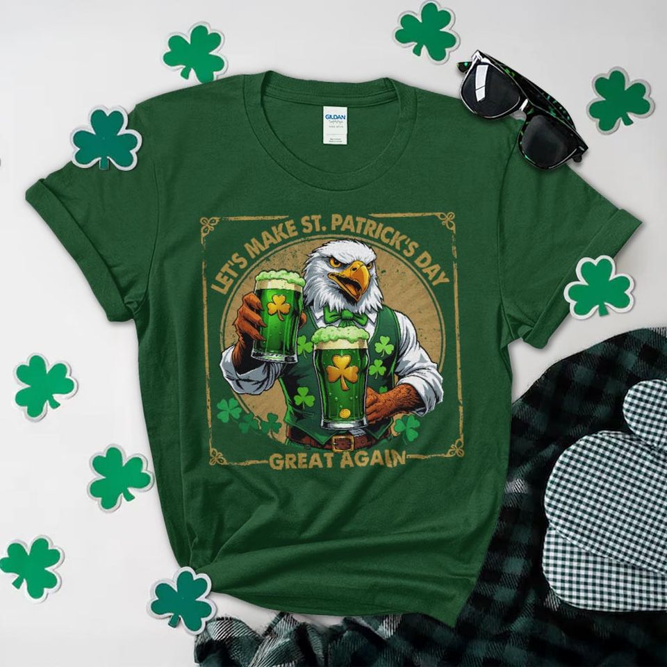 St. Patrick’s Day Heroes Veteran Eagle Bartender T-Shirt