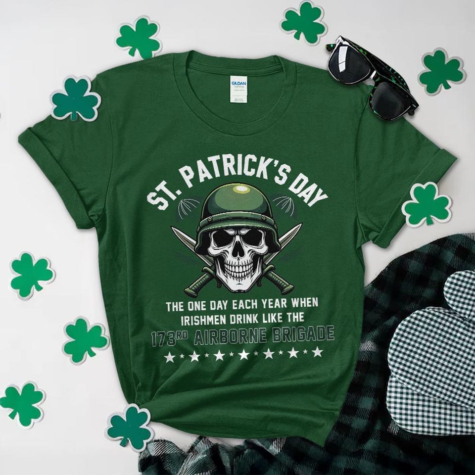 St. Patrick’s Day Warrior T-Shirt 173rd Airborne Brigade Pride