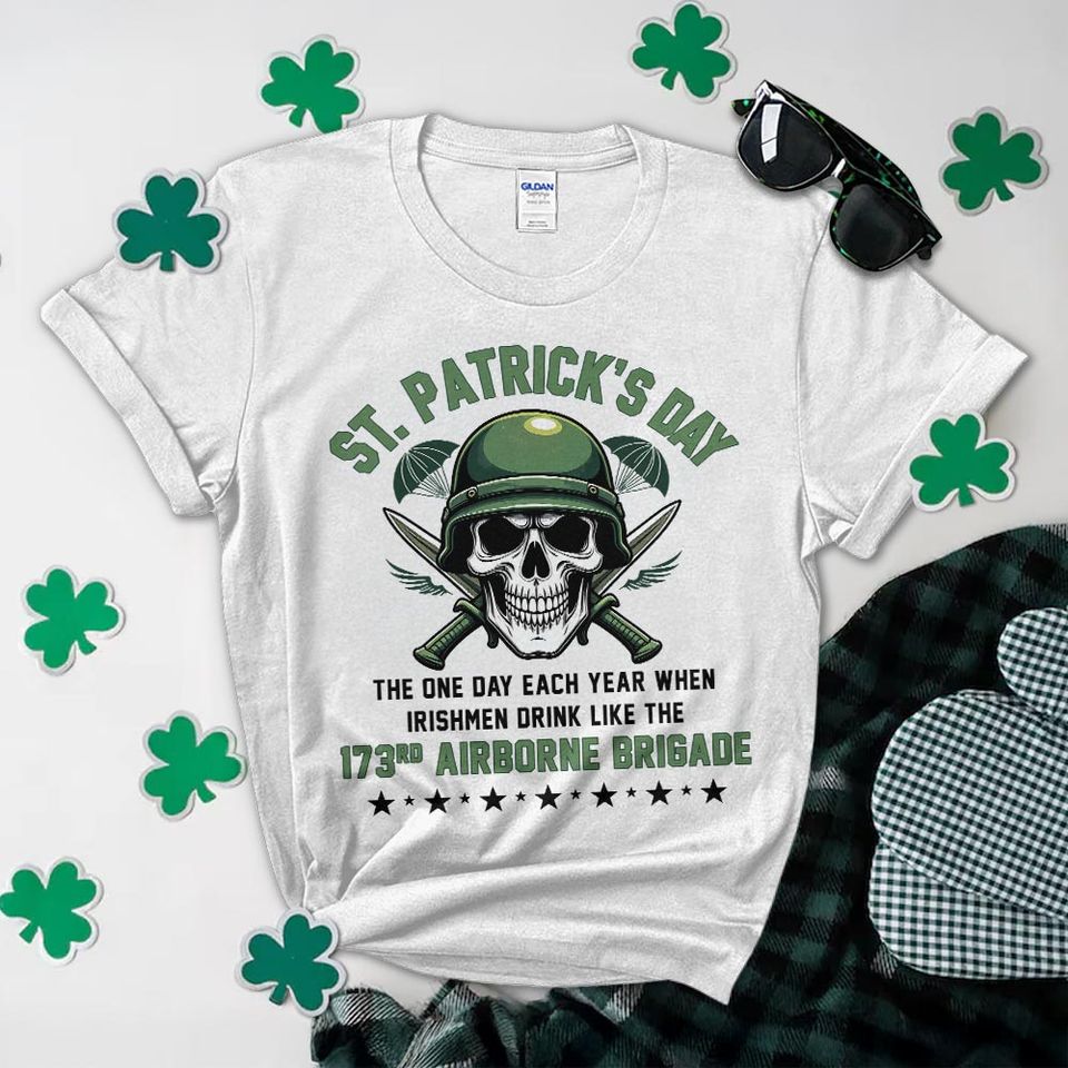 St. Patrick’s Day Warrior T-Shirt 173rd Airborne Brigade Pride