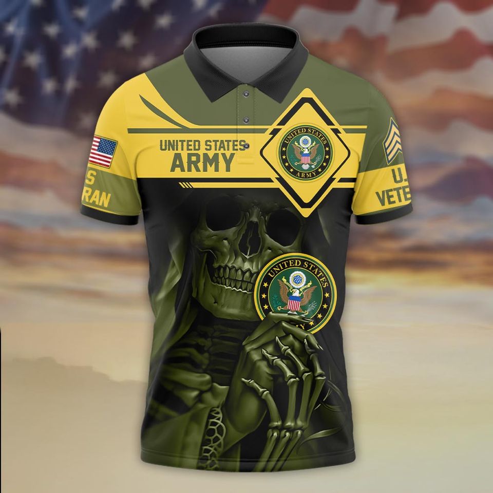 The Warrior’s Skull – Military Pride Never Dies Polo Shirt