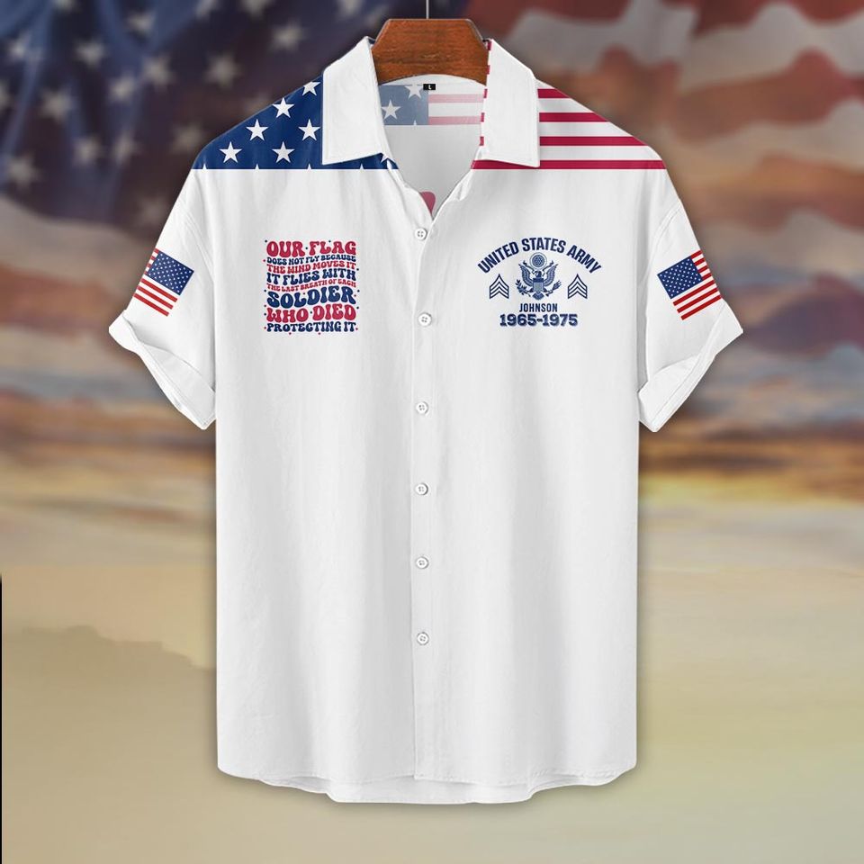 Customized Memorial Day Stars & Stripes Tribute Hawaiian Shirt