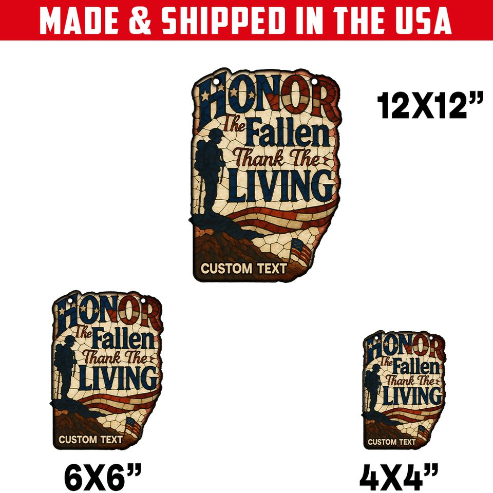 Honor the Fallen, Thank the Living  Hanging suncatcher ornaments