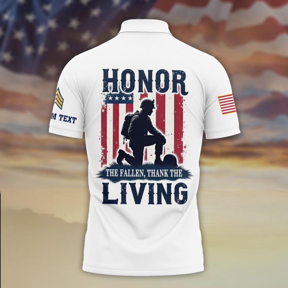 Honor The Fallen, Thanks The Living Polo Shirt