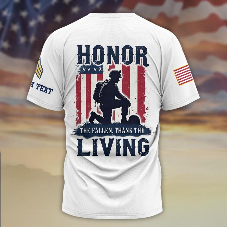 Honor The Fallen Thanks The Living 3D T-Shirt