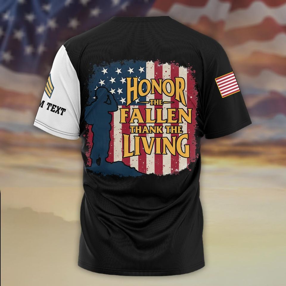 Honor The Fallen Thanks The Living 3D T-Shirt